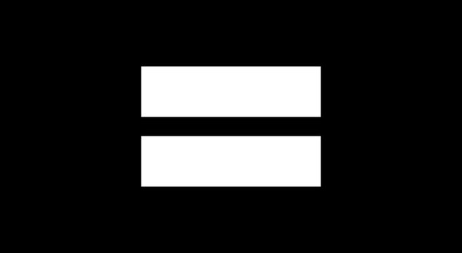 Minimalist equal sign animation motion animation black and white symbol