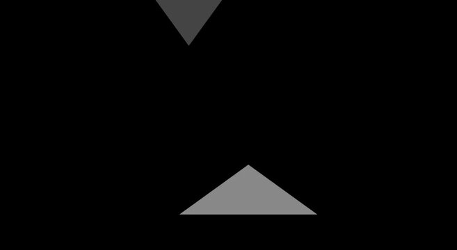 Minimalist geometric motion with pulsing animation white triangle shapes
