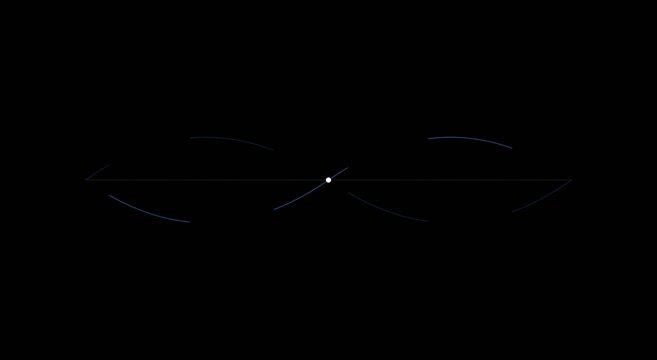 Minimalist infinity loop animation with glowing particle motion animation