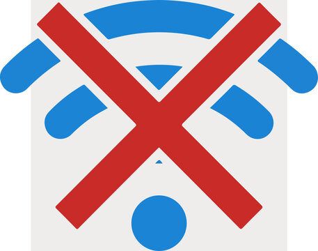No WiFi Connection Symbol Icon Design.