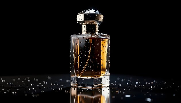 Premium sprey bottle in black background 