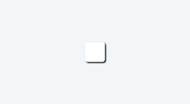 Minimalist white square button ui animation for digital animation