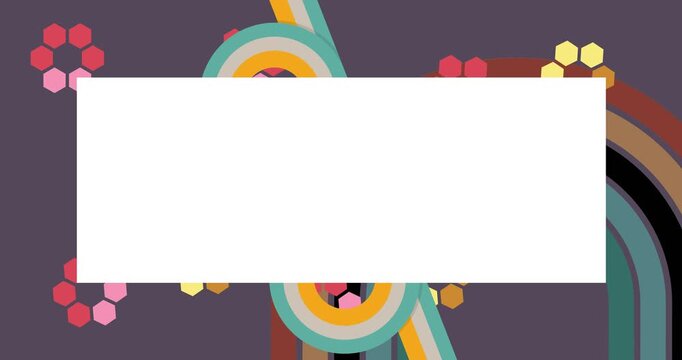 Retro 70s Background animation with Groovy 1970s art video. Minimalistic Vintage design, old-fashioned color artwork.