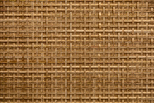 Woven Bamboo Texture Background with Square Pattern