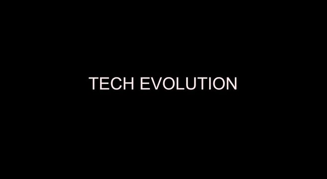 Tech evolution dynamic text animation for modern digital animation