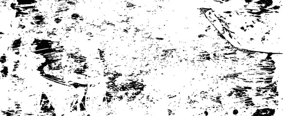 Fototapeta premium Black and white distressed grunge texture background vector overlay
