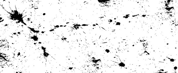 Fototapeta premium Black Ink Splatter Grunge Texture Vector Background
