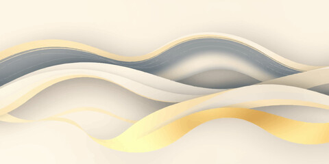 Obraz premium Abstract blue and orange wave background featuring smooth vector curves and a flowy line pattern for a modern art style wallpaper template