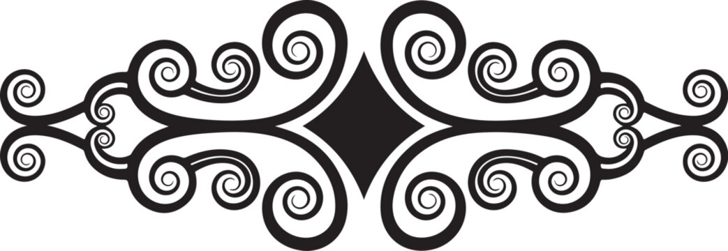 Ornate black border, swirling floral frame, decorative scrolls, elegant vector design element