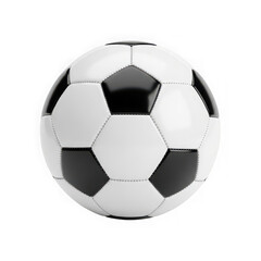 Fototapeta premium Black and white soccer ball isolated on plain background
