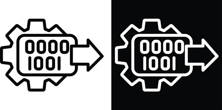 encode Two-tone version in black and white background