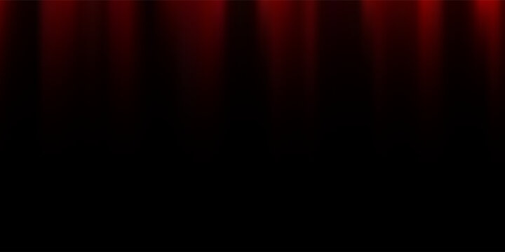 Red velvet curtain background. Closed curtains wallpaper for theater stage or cinema, circus. Red fabric drapery backdrop for award, show, performance. Velvet textile room scene banner concept. Vector