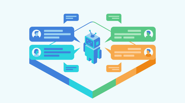 Chatbot communication system with automated responses.