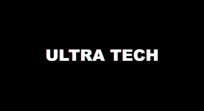 Ultra tech glitch text animation dynamic digital motion animation