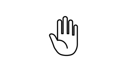 Fototapeta premium Simple Hand Gesture Illustration for Communication or Stop Signal.