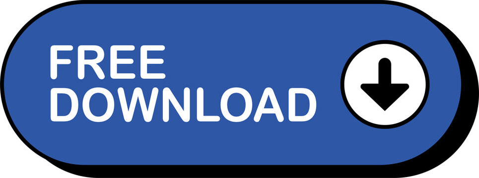 Free download button with arrow icon isolated on transparent background