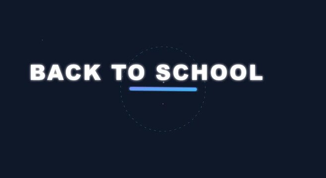 Back to school motion title animation with clock countdown timer animation