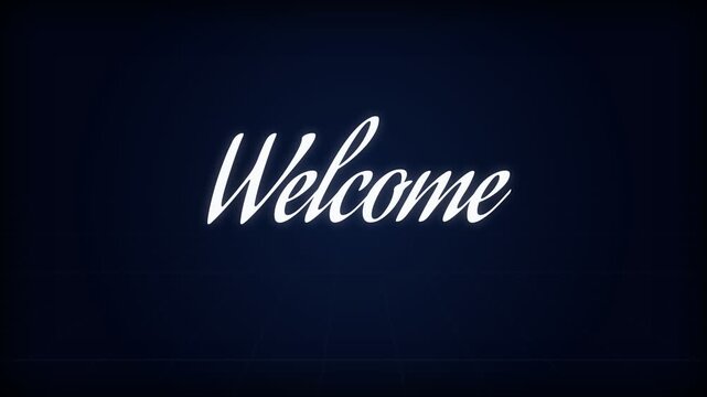 Welcome Animation on Black Background