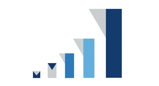 Increasing Bar Graph Business Statistics.
