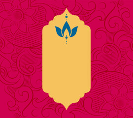indian style ethnic wedding frame backdrop with text space © starlineart