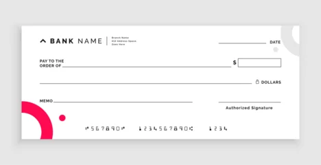 blank bank cheque paper mockup in modern style © starlineart
