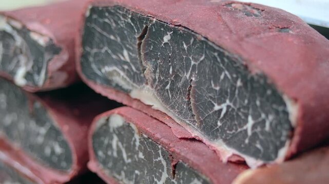 traditional air-dried cured beef specialty originally from Kayseri, turkey