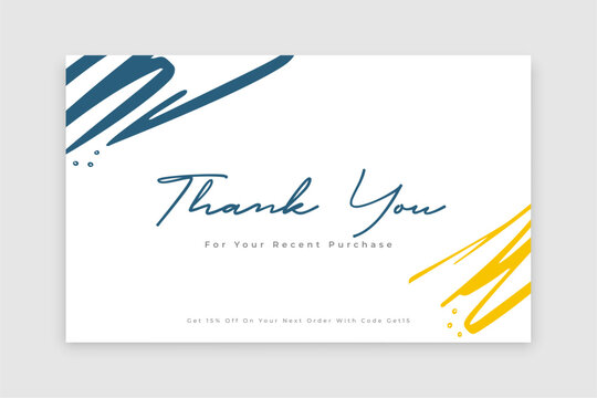 thank you for purchase order template in abstract style