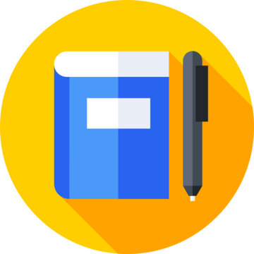 Journal Diary Writing Notebook Icon Vector Illustration