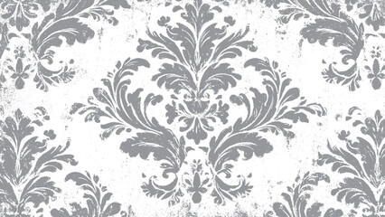 Fototapeta premium Stylish blue floral background with grunge effect Decorative flower texture for fashion and wrapping design