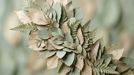Fototapeta premium Minimalist Organic Botanical Abstract Pattern