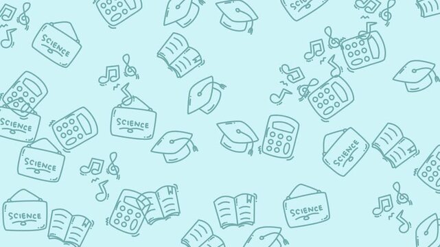 Illustrations of educational objects like books and calculators that are perfect for school websites, educational presentations, and learning materials.