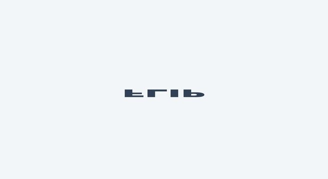 Flip text animation effect minimalist motion concept animation