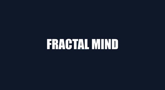 Fractal mind kinetic typography motion minimalist concept animation