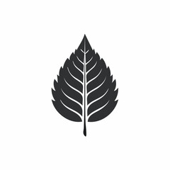 Fototapeta premium Stylized Dark Leaf Icon