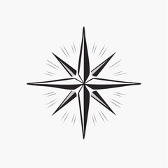 Fototapeta premium Compass Rose Starburst Graphic