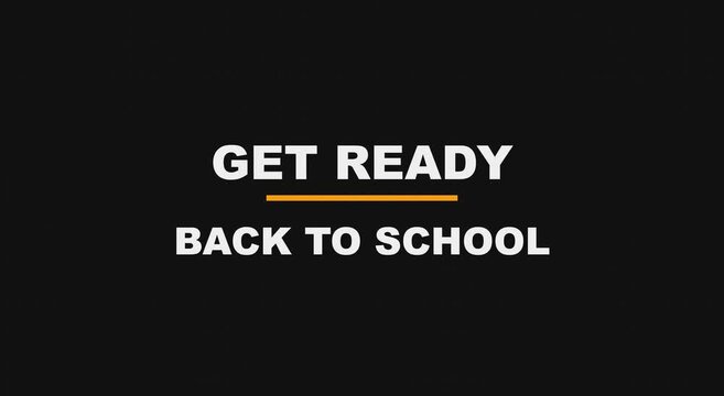 It&rsquo;s time back to school animated typography motion animation background