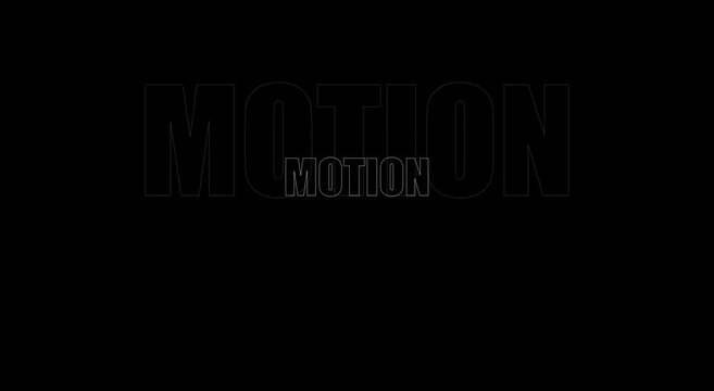 Kinetic motion typography loop minimalist black background animation