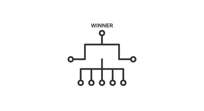 A simple flowchart diagram with winner.