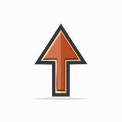 Fototapeta premium Stylized Upward Arrow Icon