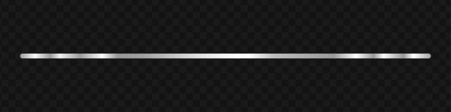 Simple horizontal silver metallic line border