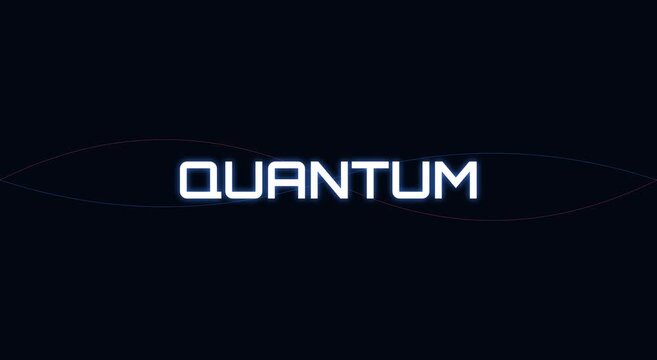 Quantum technology abstract motion background, with glowing animation