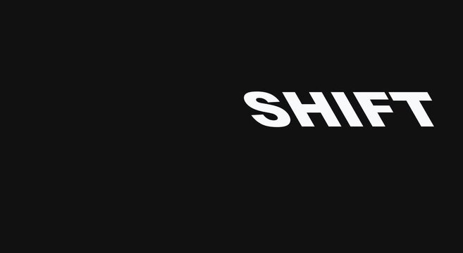 Shift kinetic typography motion for modern digital branding animation