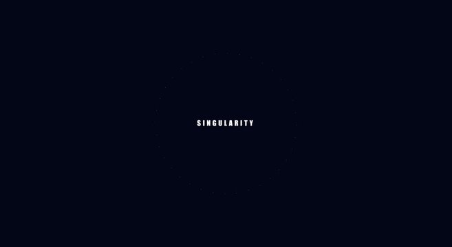 Singularity abstract digital motion background, with pulsing animation