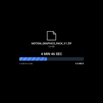 Digital Download Motion Graphics Pack Progress Bar Animation