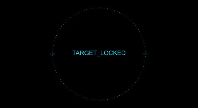 Target locked digital hud interface overlay for sci-fi tech animation