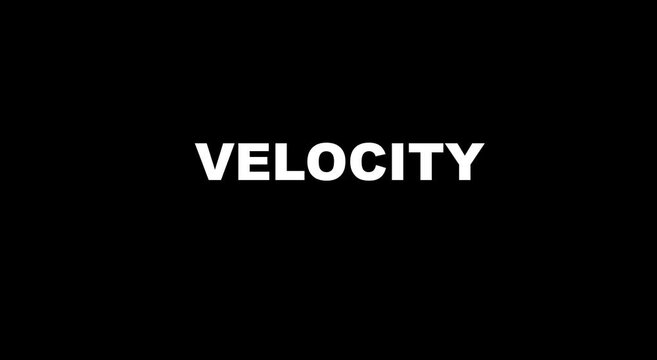 Velocity text animation kinetic typography motion animation