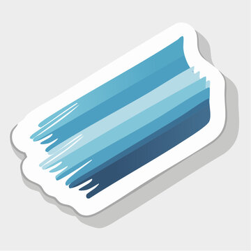 Blue striped inflatable pool float sticker