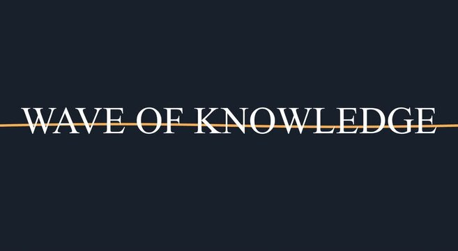 Wave of knowledge animated typography motion for education animation