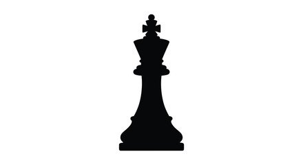 Black chess king silhouette on a white background silhouette high quality professional © AL-AMIN