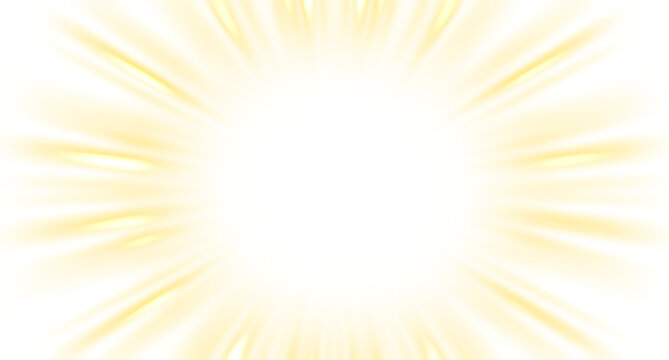 Dynamic gold sunburst effect with motion blur and glowing spots